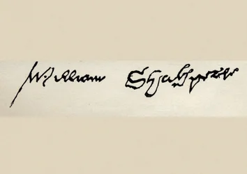 La firma de William Shakespeare (1564-1616) (pluma y tinta)